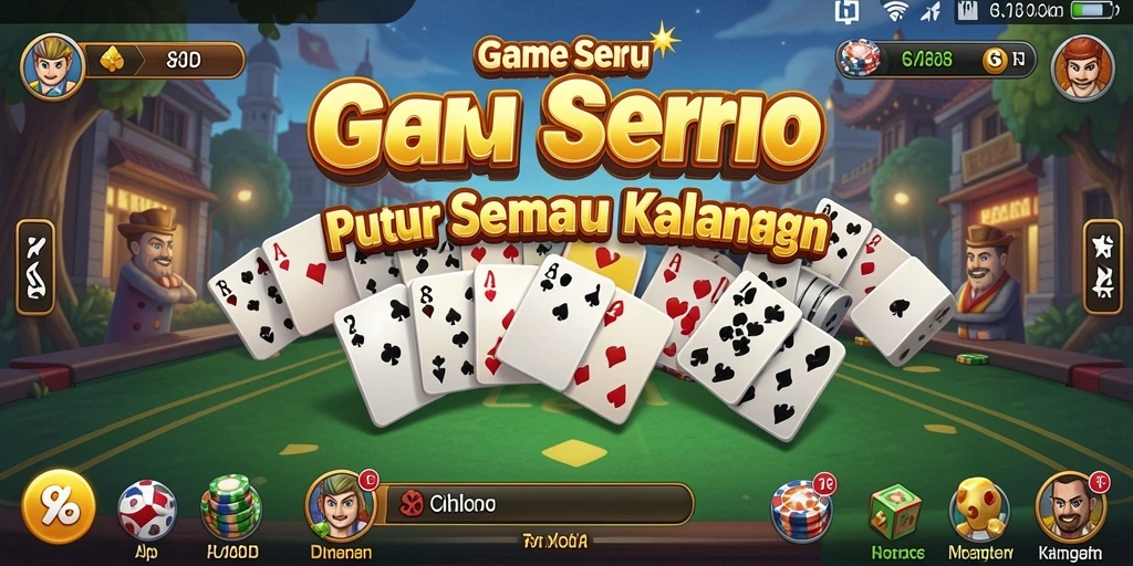 Tampilan permainan Domino yang seru dan menantang.