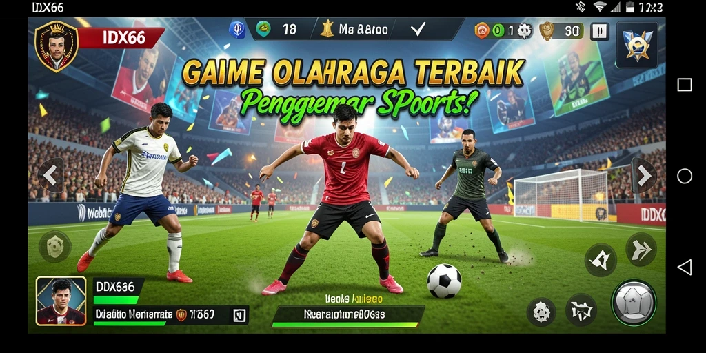Tangkapan layar dari gameplay <strong>IDX66</strong> yang menunjukkan aksi olahraga yang mendebarkan.