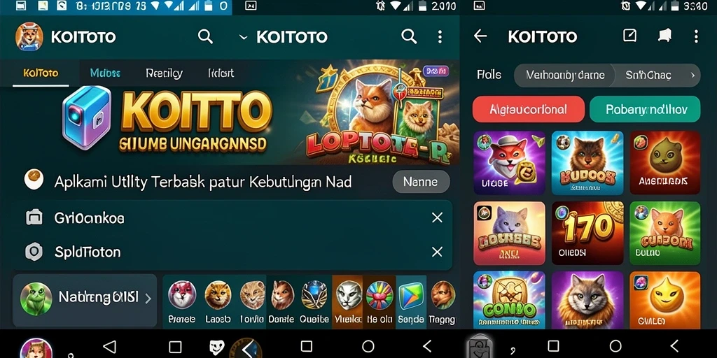 Tampilan antarmuka pengguna KOITOTO yang intuitif dan efisien.