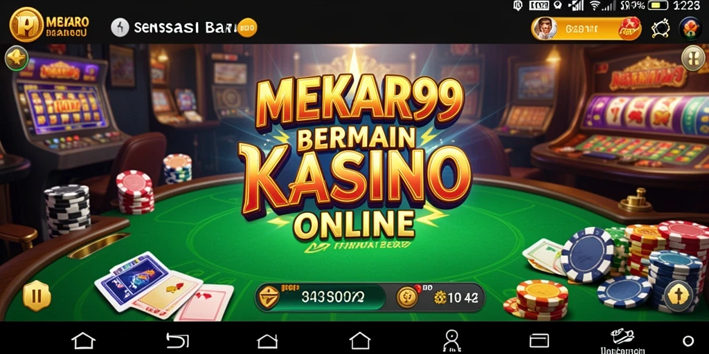 Tampilan gameplay seru dari MEKAR99 di kasino online.