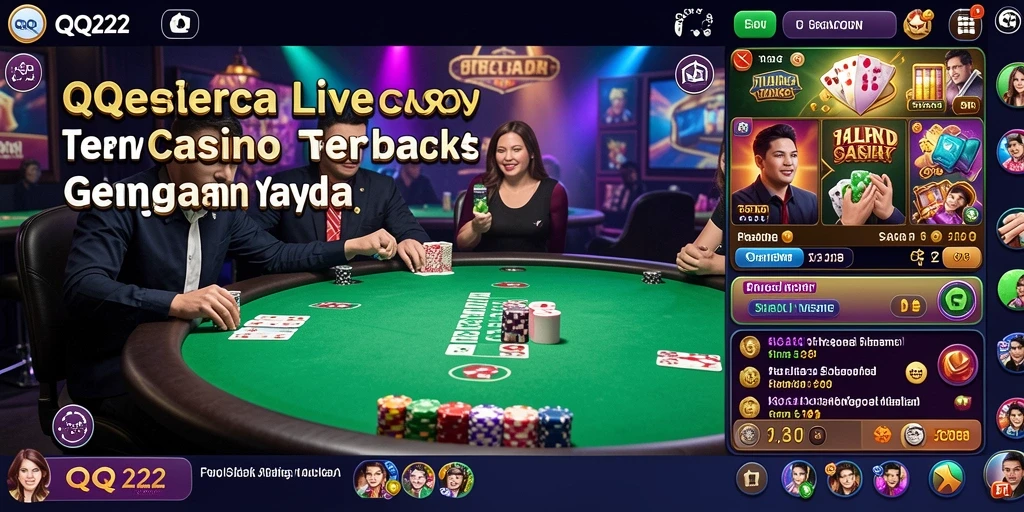 Screenshot QQ222 menampilkan suasana seru dalam permainan Live Casino.