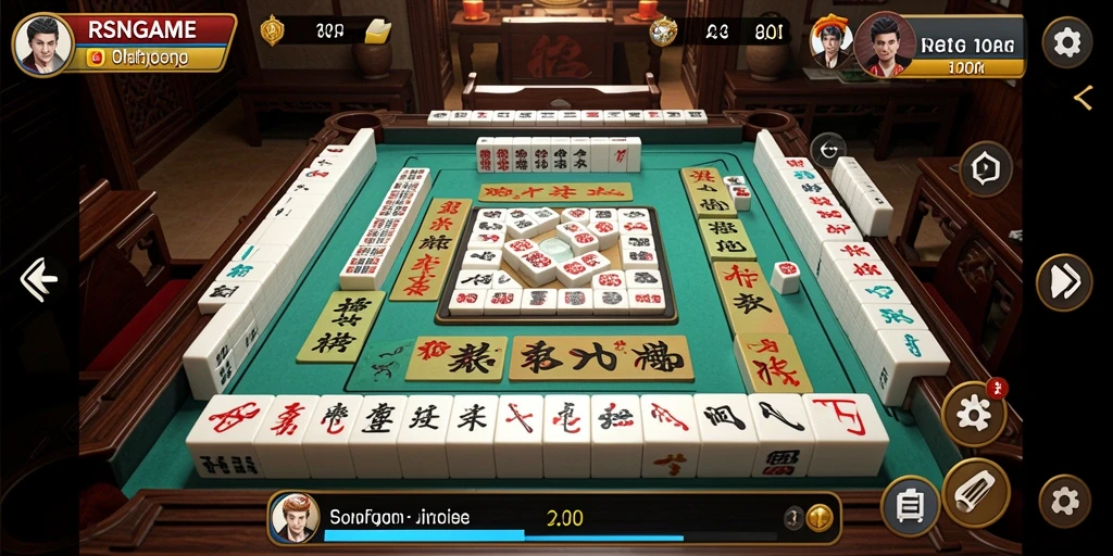 Screenshot RSNGAME menampilkan aksi seru gameplay Mahjong.